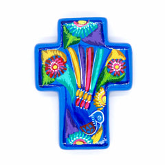 Mexican Painted Bird Block Cross-Siesta Crafts