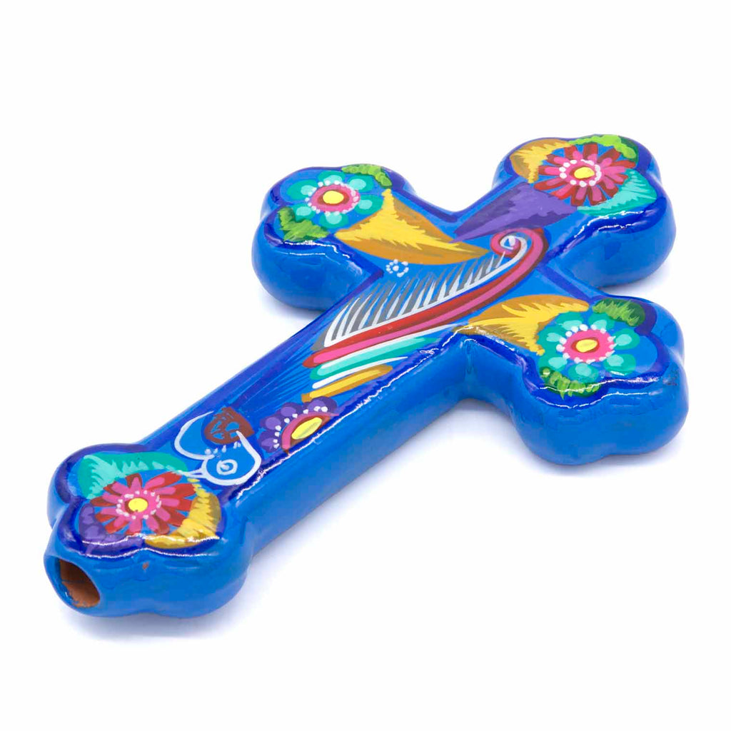 Mexican Painted Ornate Bird Cross-Siesta Crafts