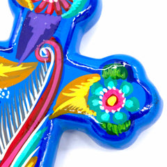Mexican Painted Ornate Bird Cross-Siesta Crafts
