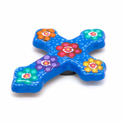 Mexican Painted Magnet Cross-Siesta Crafts