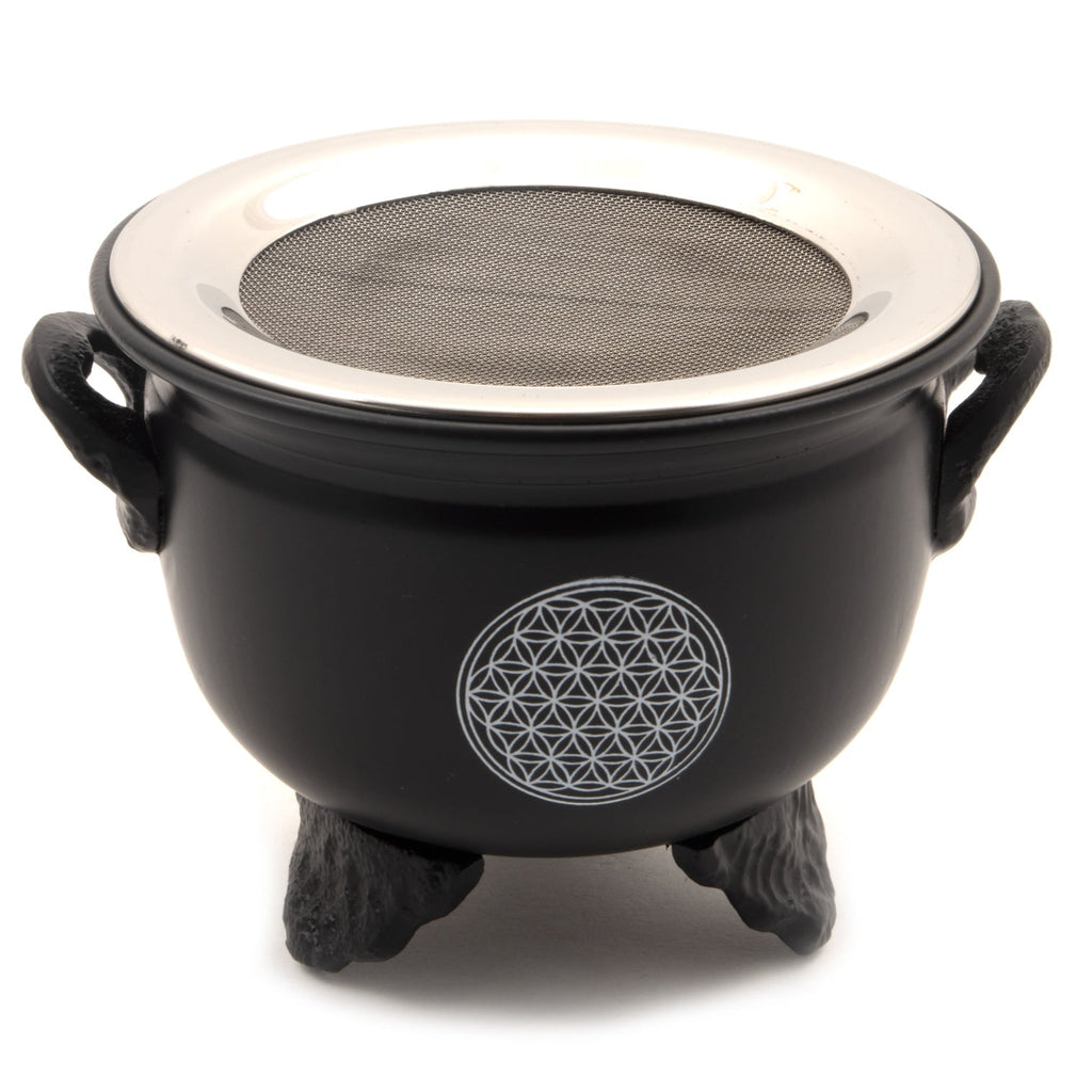 Iron Cauldron With Steel Mesh-Siesta Crafts