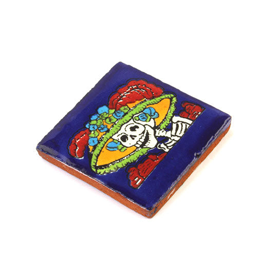 Small Ceramic Catrina Tile-Siesta Crafts