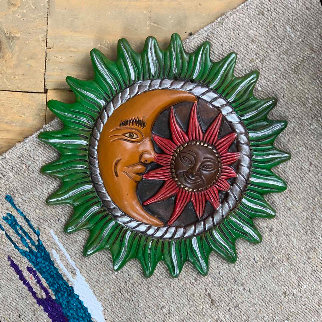 Mexican Sun and Moon Plaque-Siesta Crafts