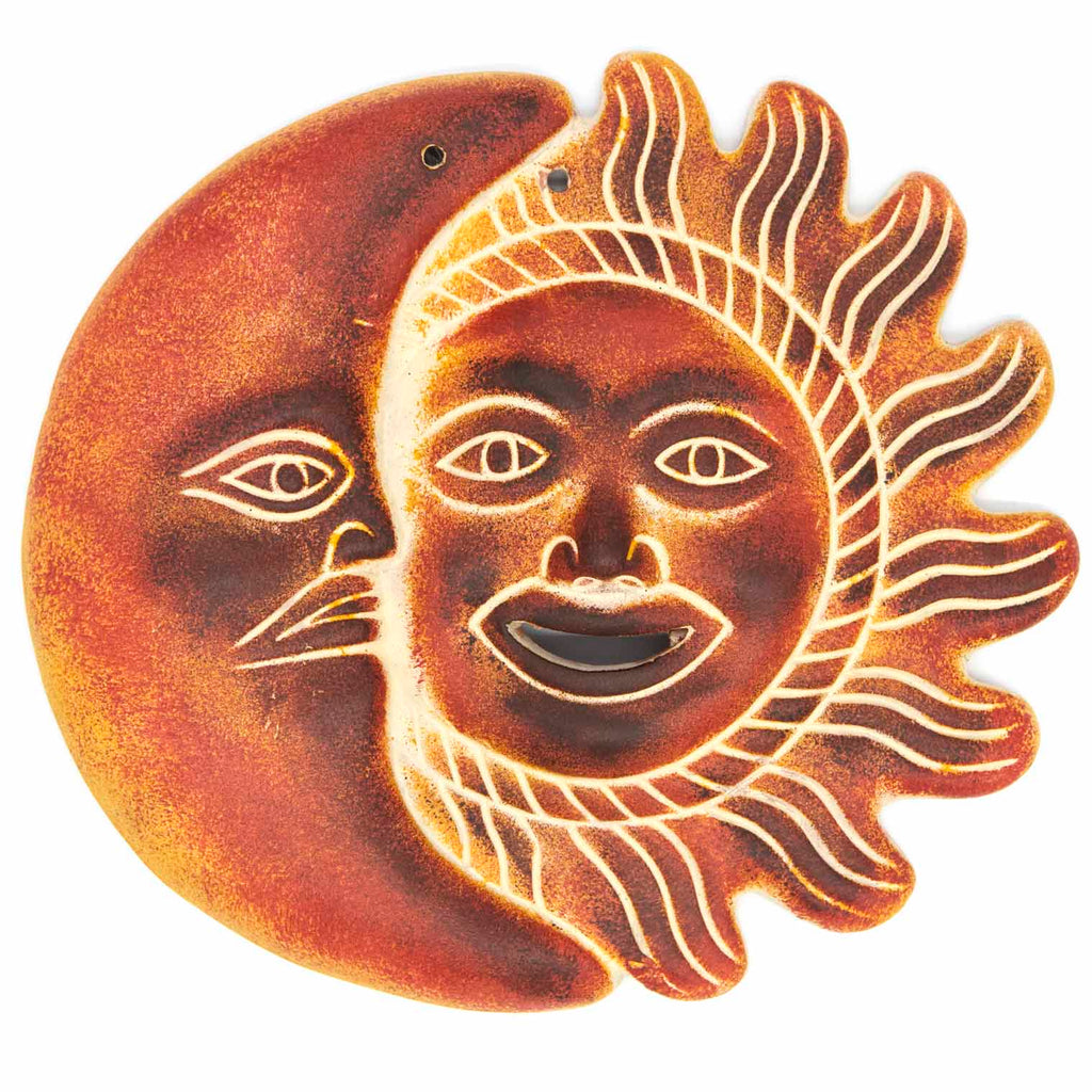 Sun and Moon Eclipse Ceramic Plaque-Siesta Crafts