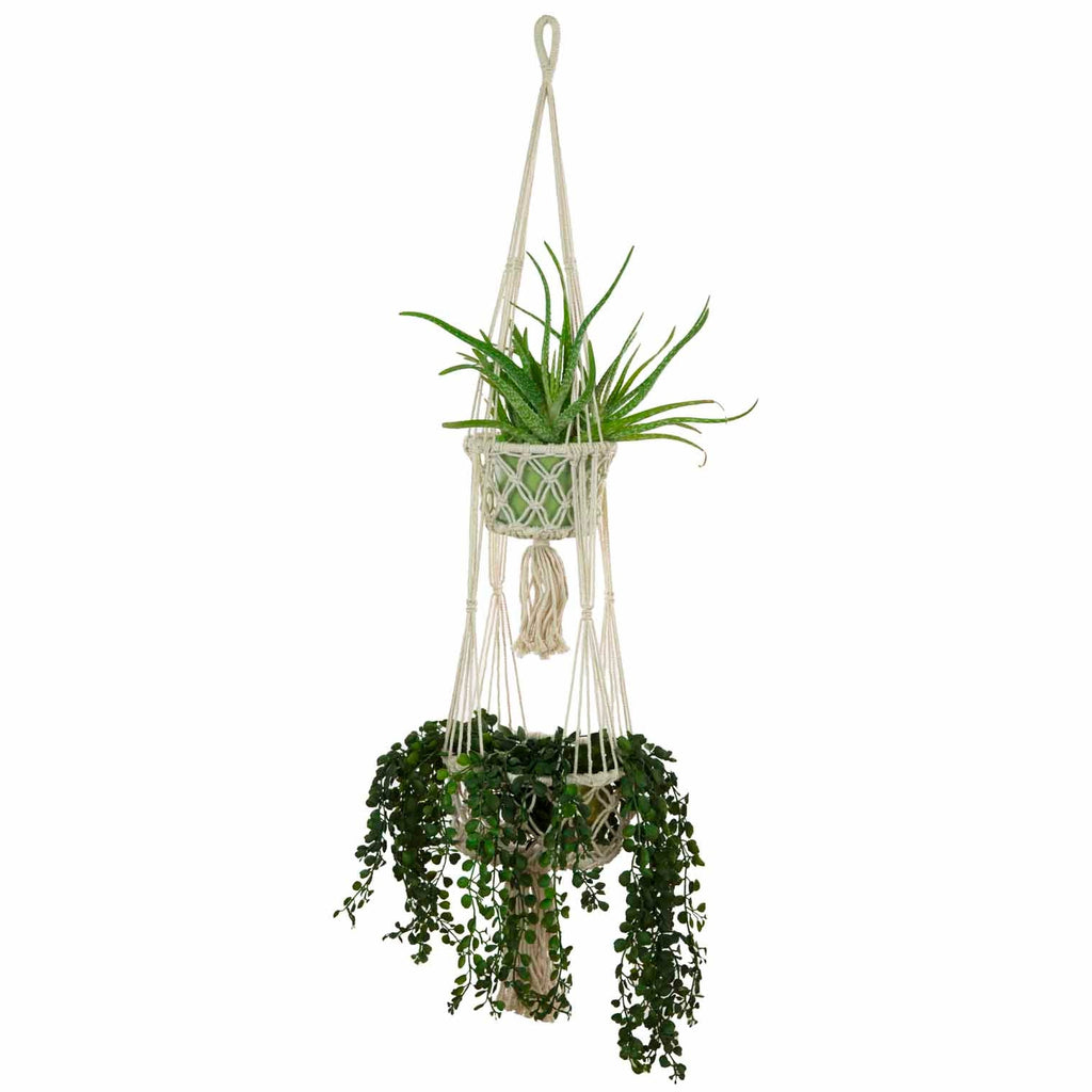Double Macrame Plant Hanger-Siesta Crafts