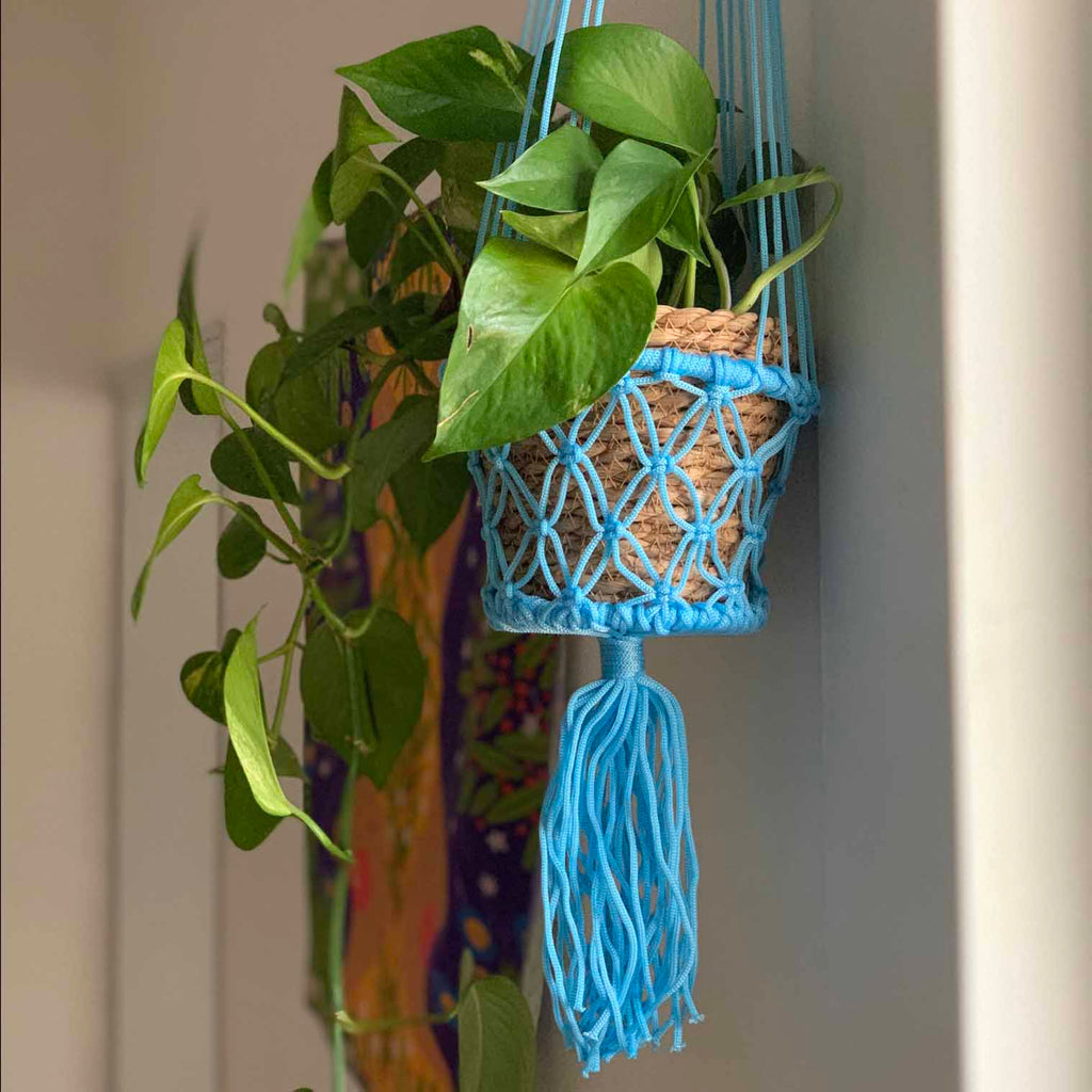 Bright Macrame Plant Hanger-Siesta Crafts