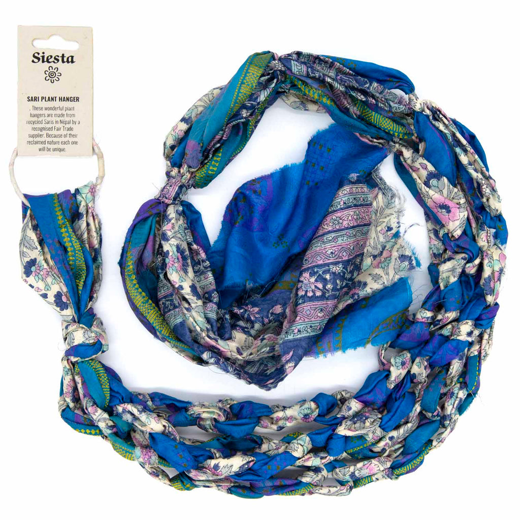 Recycled Sari Plant Hanger Large-Siesta Crafts
