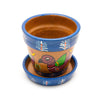 Mithila Flower Pot and Saucer Small-Siesta Crafts