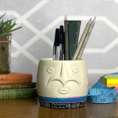 Face Design Soapstone Planter-Siesta Crafts