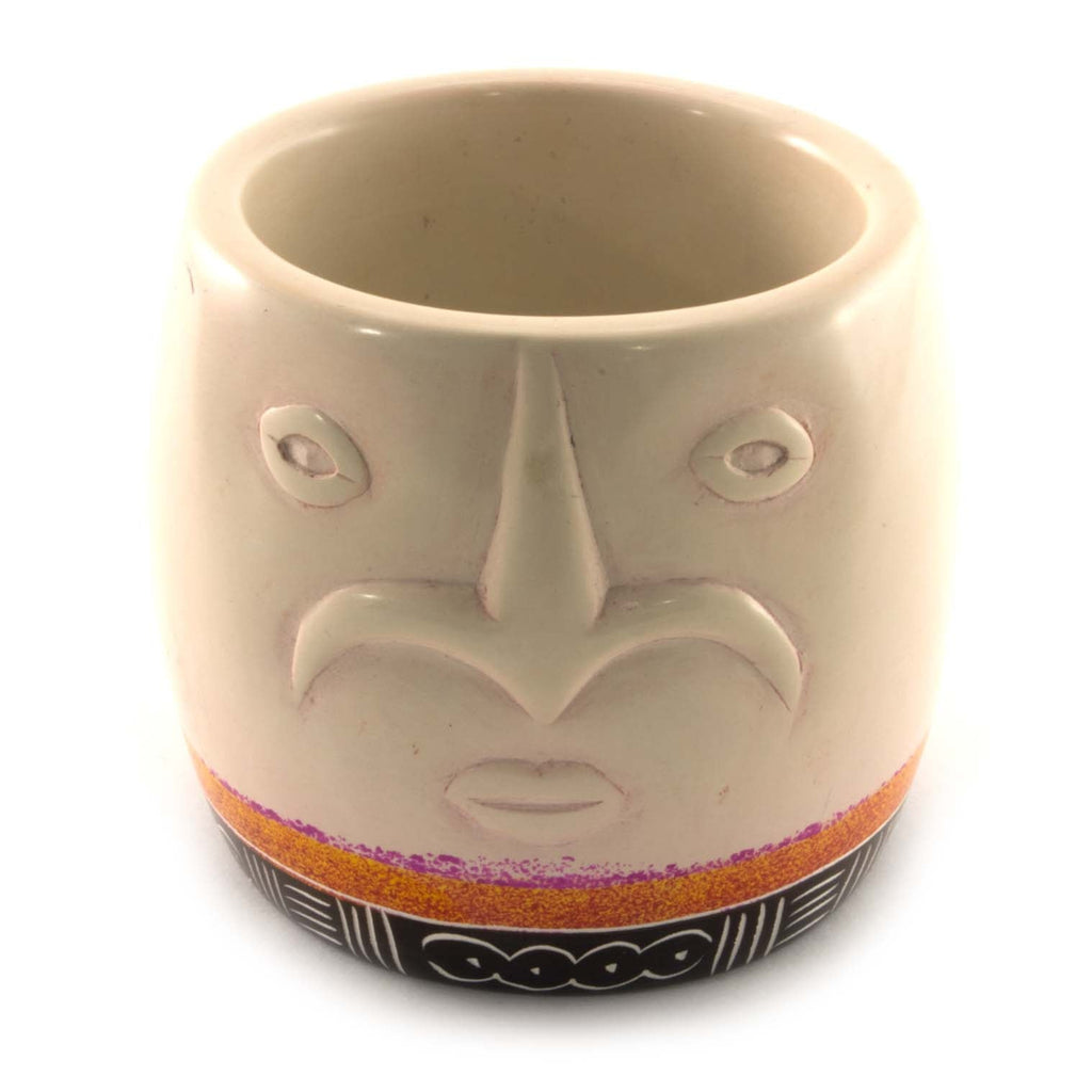 Face Design Soapstone Planter-Siesta Crafts