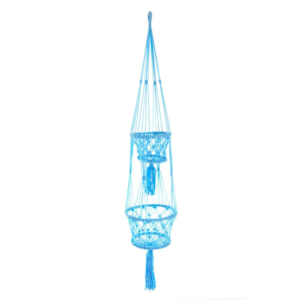 Bright Double Macrame Plant Hanger-Siesta Crafts