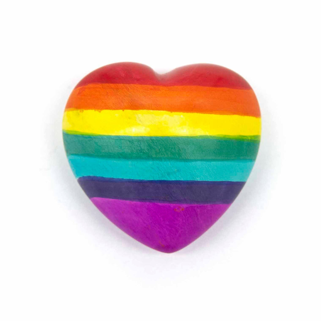 Soapstone Rainbow Heart-Siesta Crafts