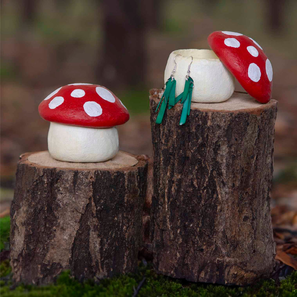 Mushroom Sawdust Trinket Pot-Siesta Crafts
