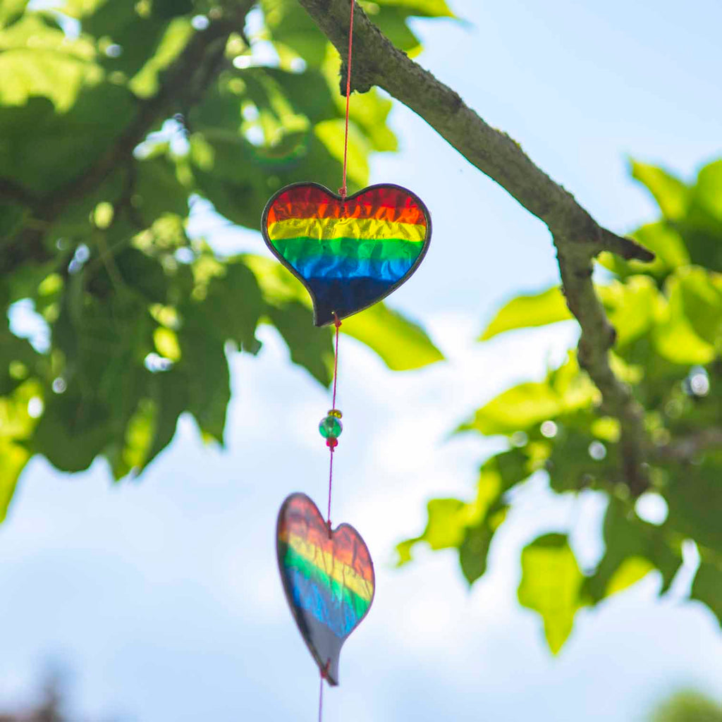 String of Hearts Suncatcher-Siesta Crafts
