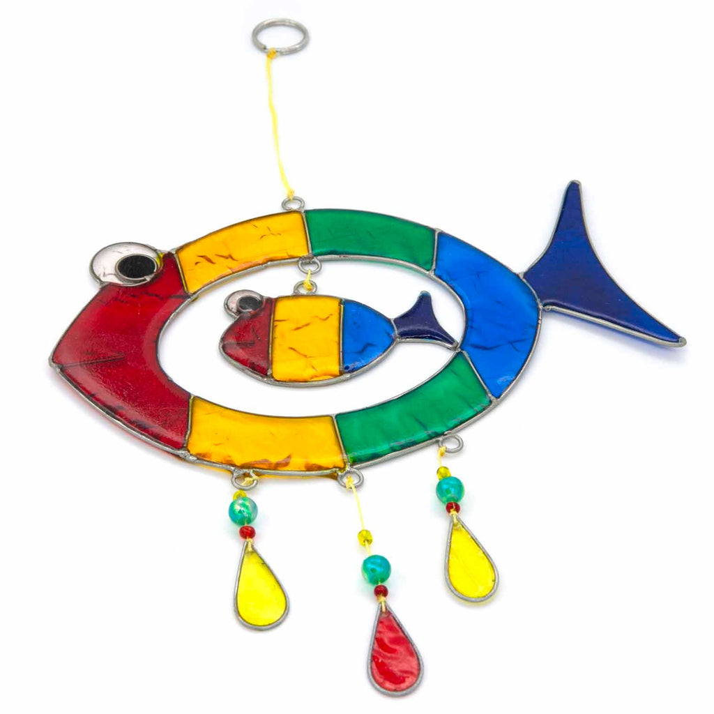 Big Fish Little Fish Suncatcher-Siesta Crafts
