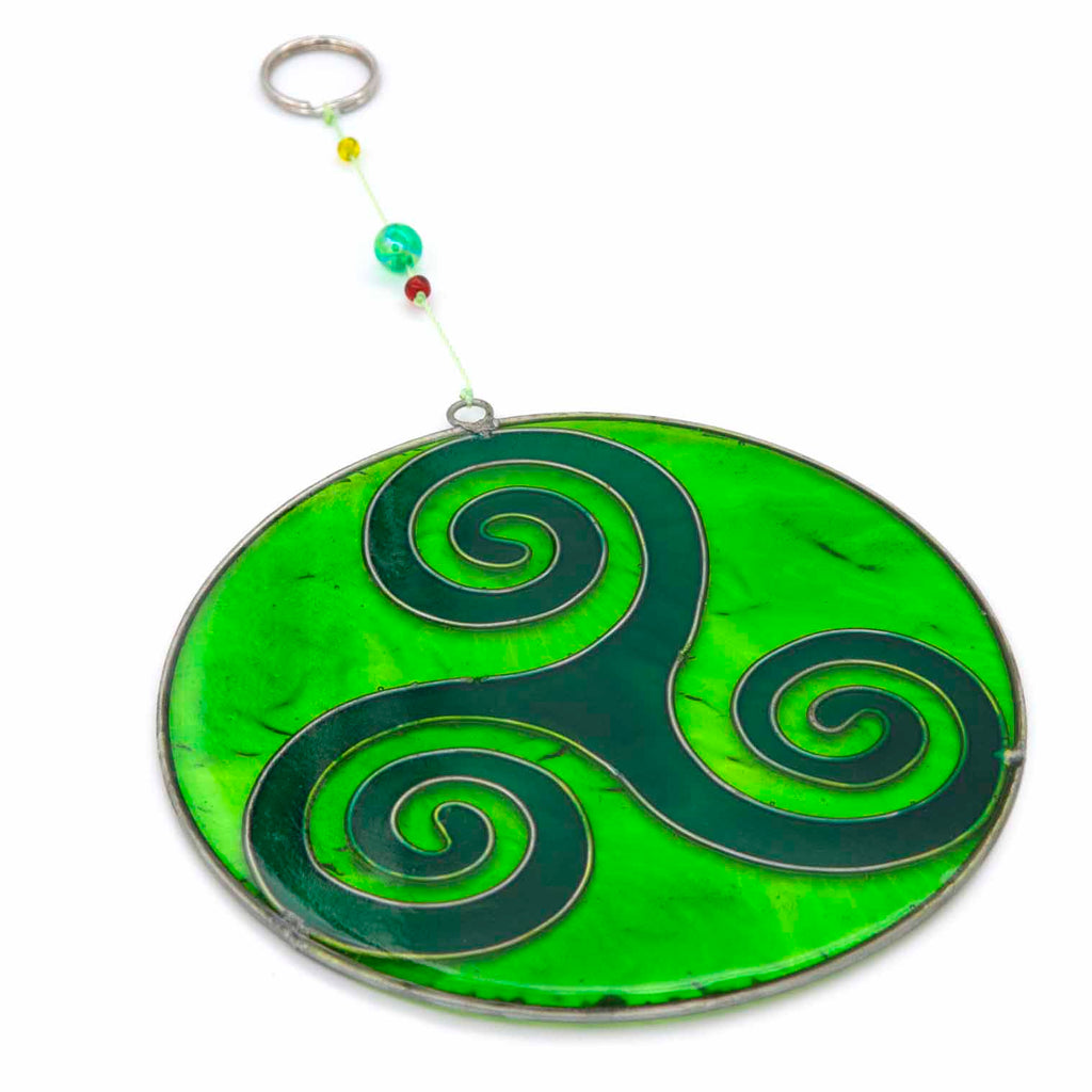 Green Triskelion Suncatcher-Siesta Crafts
