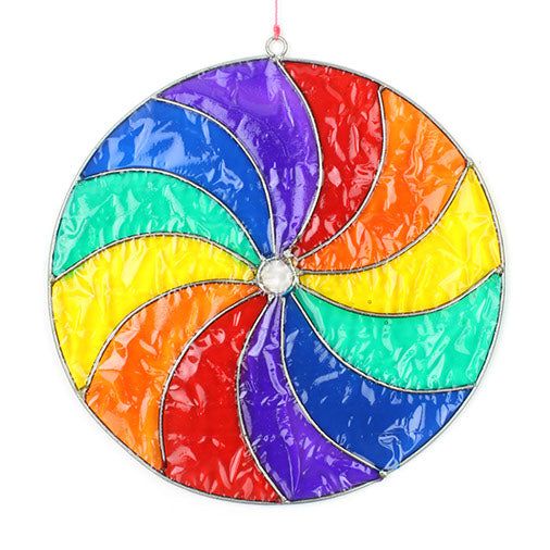 Rainbow Spiral Suncatcher-Siesta Crafts
