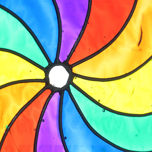 Rainbow Spiral Suncatcher-Siesta Crafts