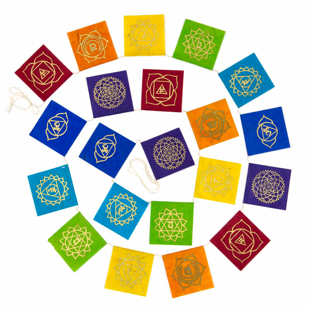 Long Lokta Paper Chakra String - Small-Siesta Crafts