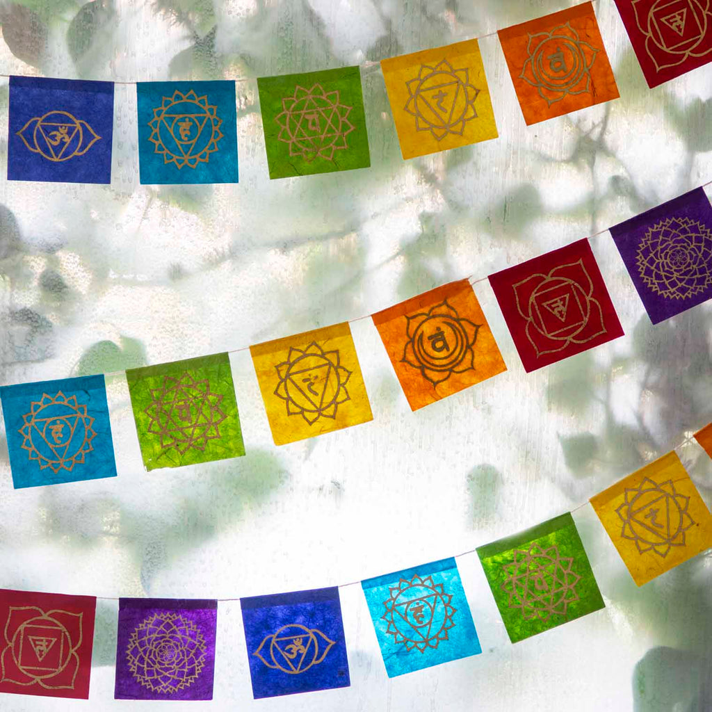 Long Lokta Paper Chakra String - Small-Siesta Crafts