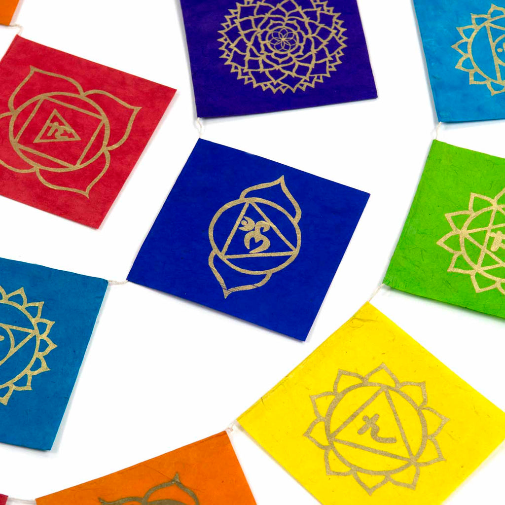 Long Lokta Paper Chakra String - Large-Siesta Crafts