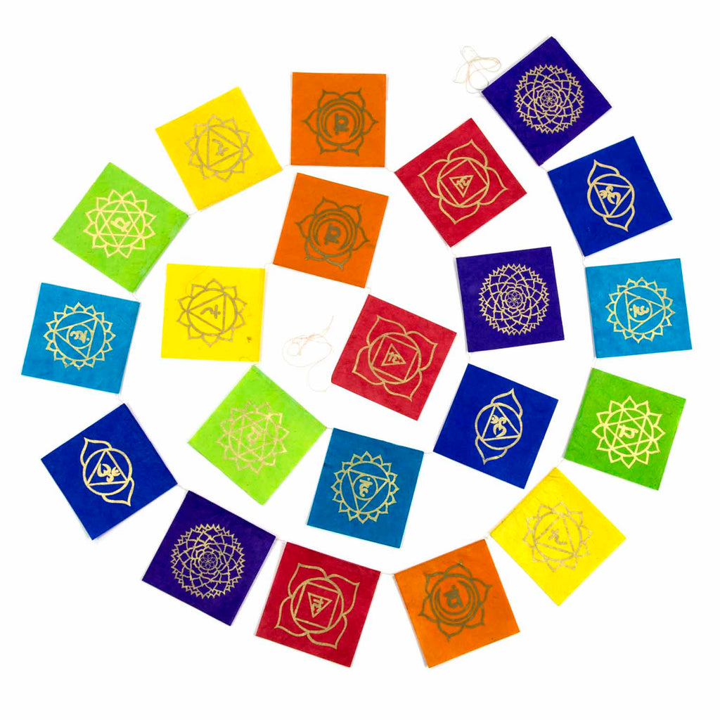 Long Lokta Paper Chakra String - Large-Siesta Crafts