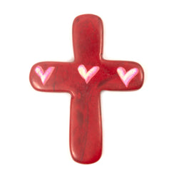 Small Patterned Soapstone Cross-Siesta Crafts