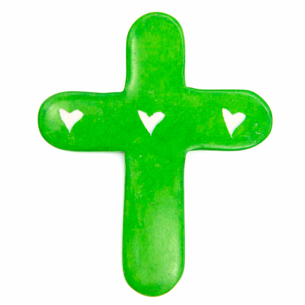Small Patterned Soapstone Cross-Siesta Crafts