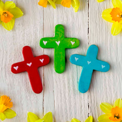 Small Patterned Soapstone Cross-Siesta Crafts