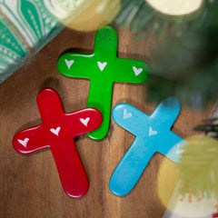 Small Patterned Soapstone Cross-Siesta Crafts