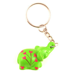 Mini Painted Elephant Keyring-Siesta Crafts