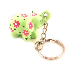 Mini Painted Elephant Keyring-Siesta Crafts