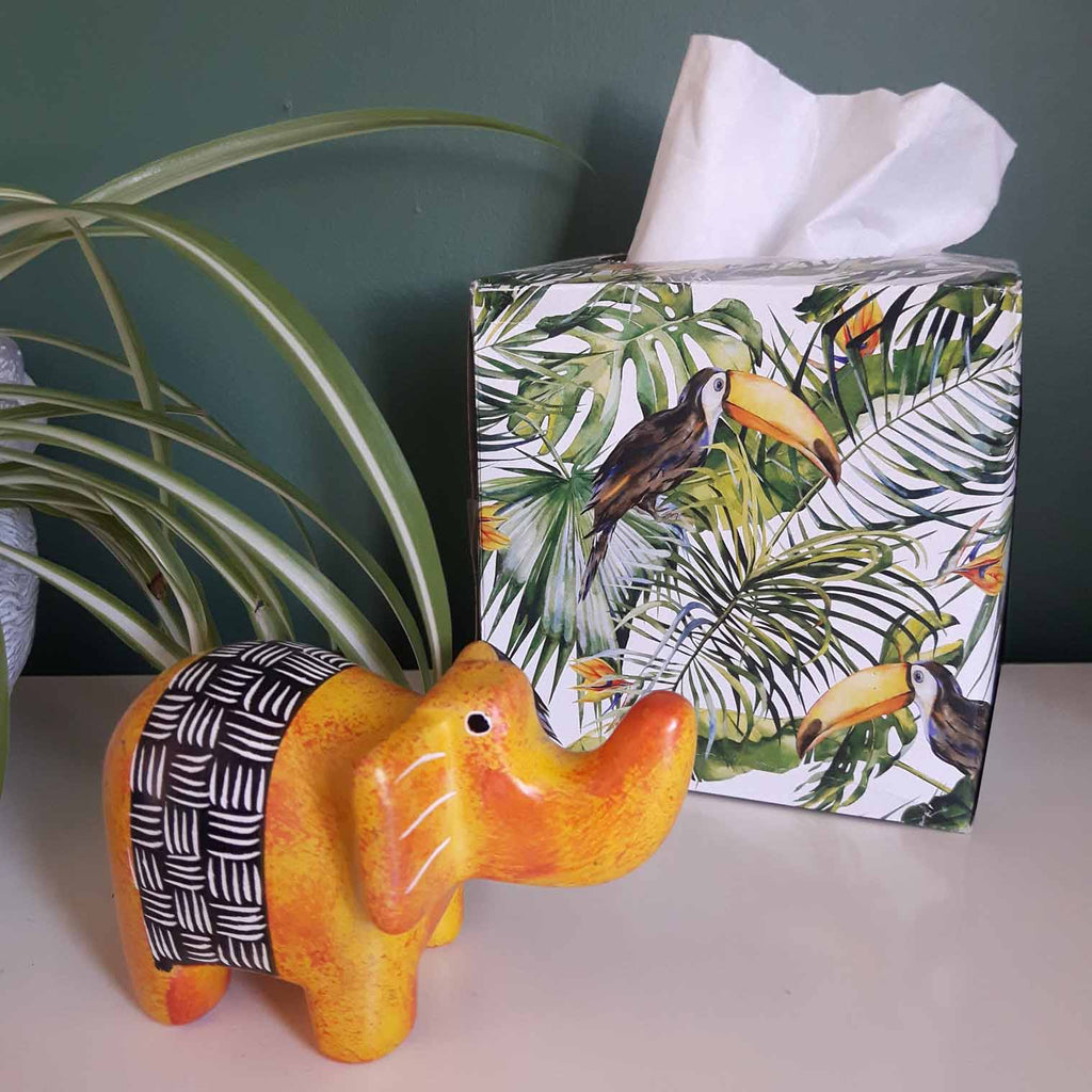 Soapstone Patterned Elephant-Siesta Crafts