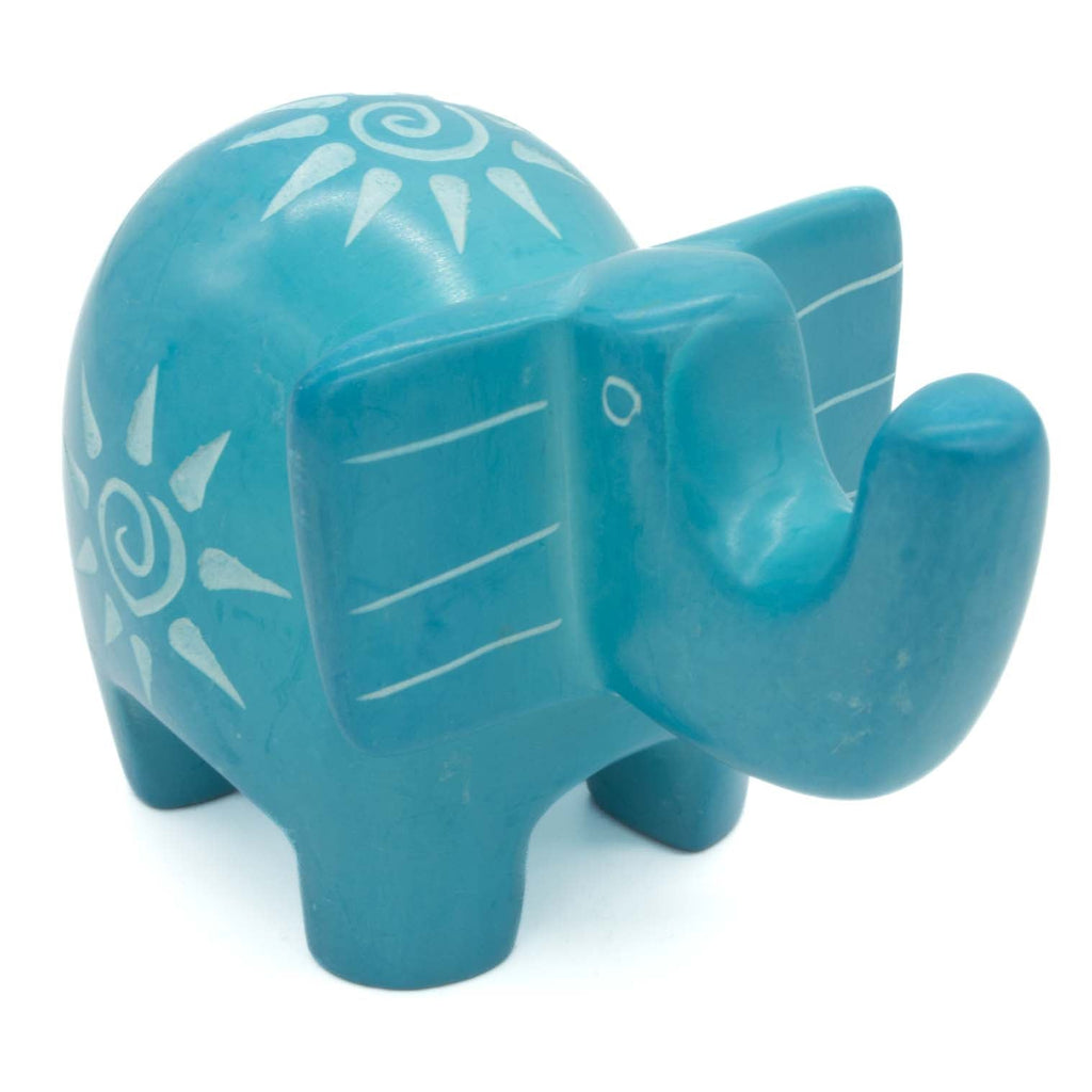 Soapstone Patterned Elephant-Siesta Crafts
