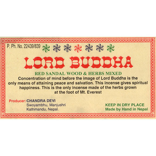Lord Buddha Tibetan Incense-Siesta Crafts