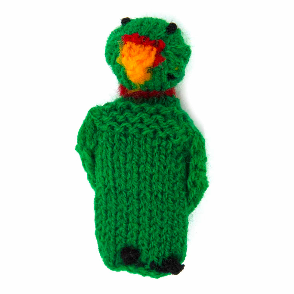 Peruvian Finger Puppet - Green Parrot-Siesta Crafts