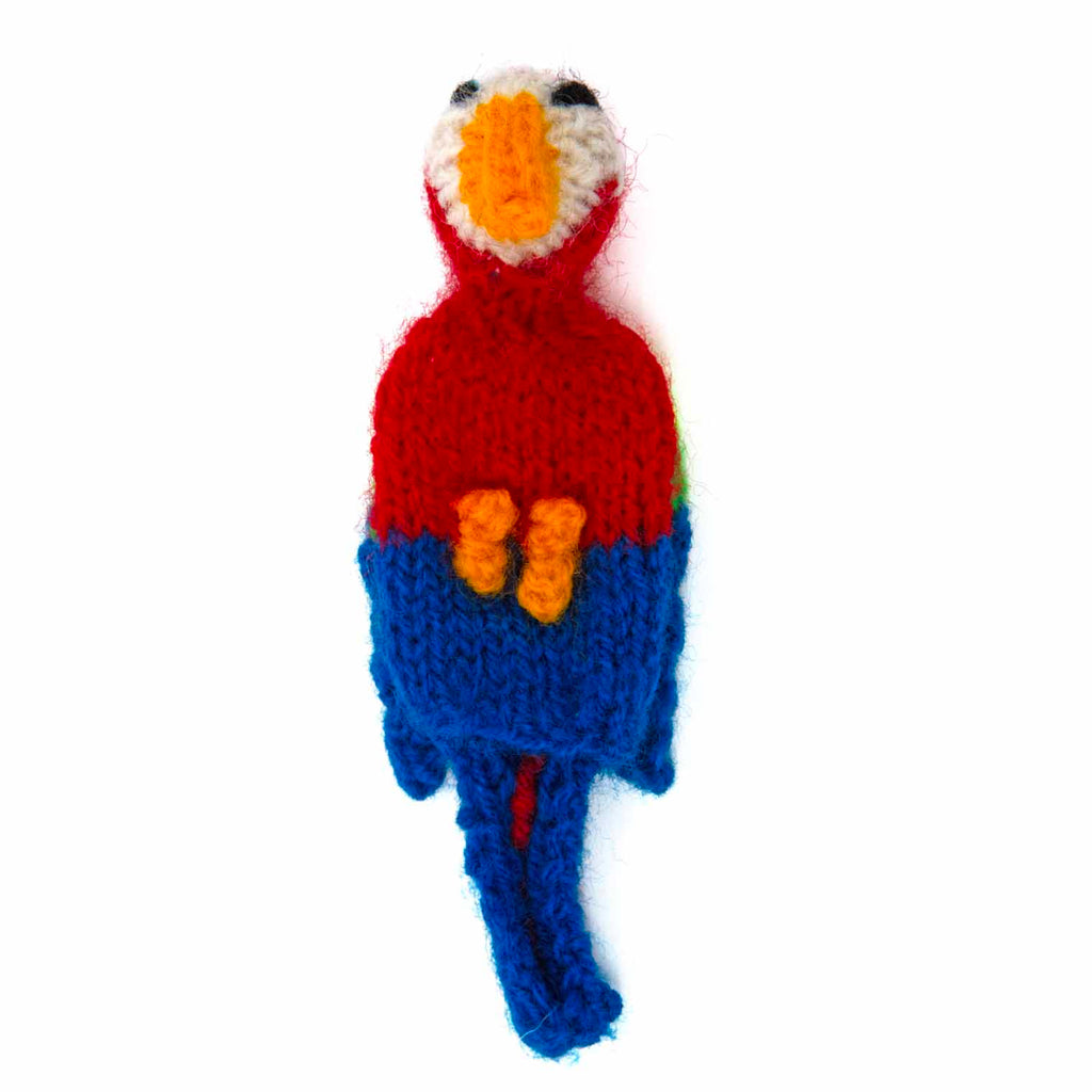 Peruvian Finger Puppet - Red Parrot-Siesta Crafts