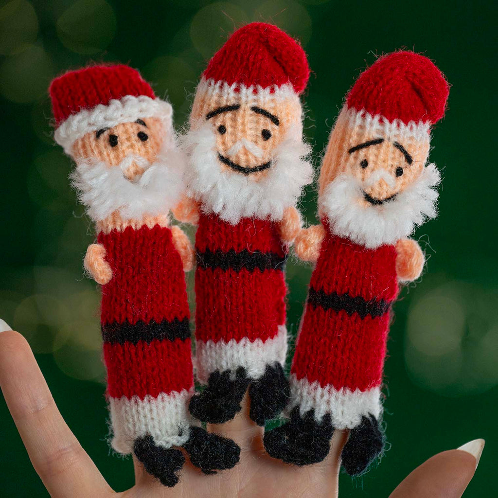Peruvian Finger Puppet - Santa
