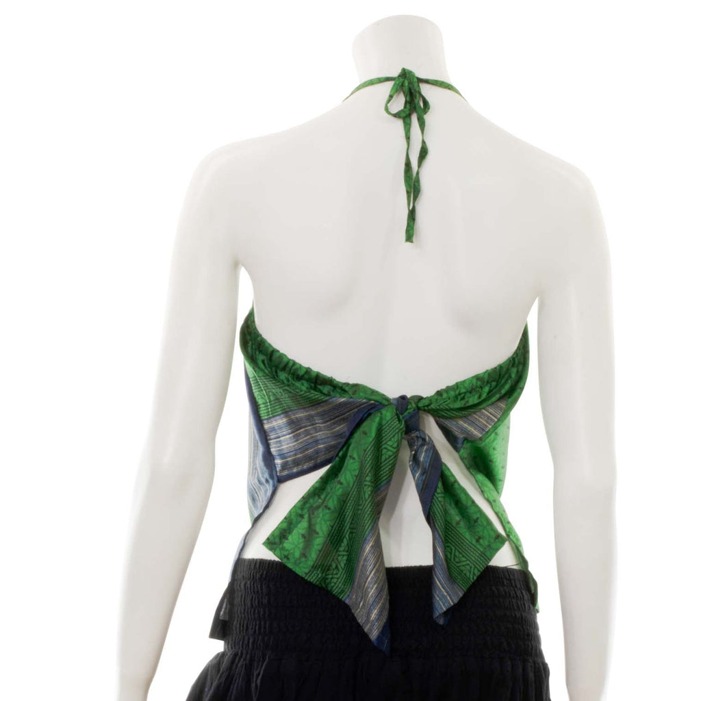 Recycled Sari Knot Back Top-Siesta Crafts