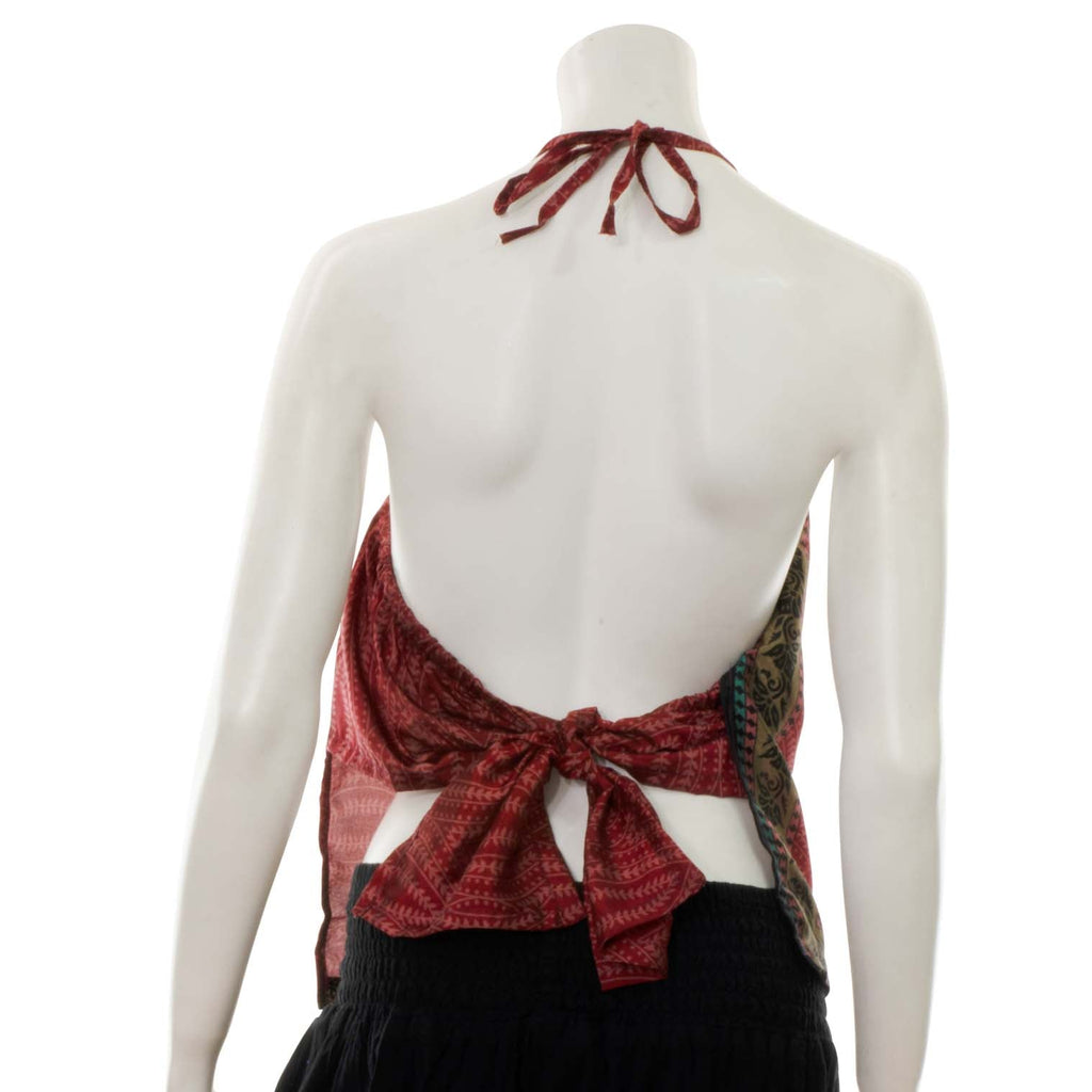 Recycled Sari Knot Back Top-Siesta Crafts