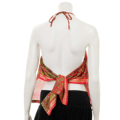 Recycled Sari Knot Back Top-Siesta Crafts