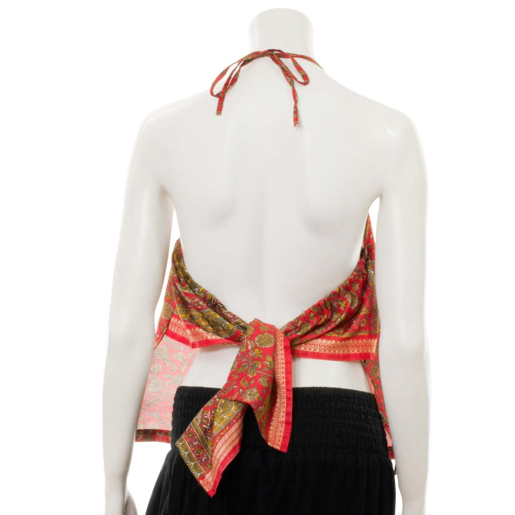 Recycled Sari Knot Back Top-Siesta Crafts