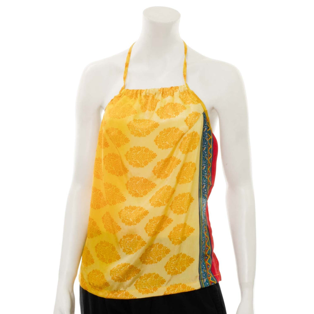 Recycled Sari Knot Back Top-Siesta Crafts