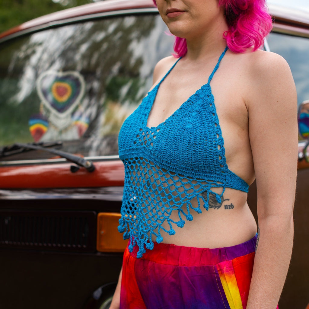 Tassel Crochet Bralette Top-Siesta Crafts