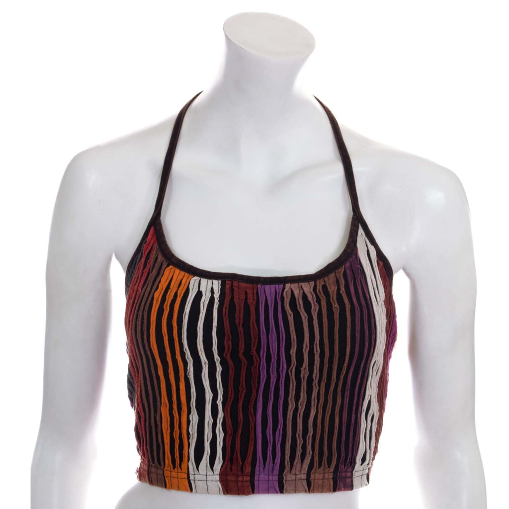 Ripped Cotton Halter Top-Siesta Crafts