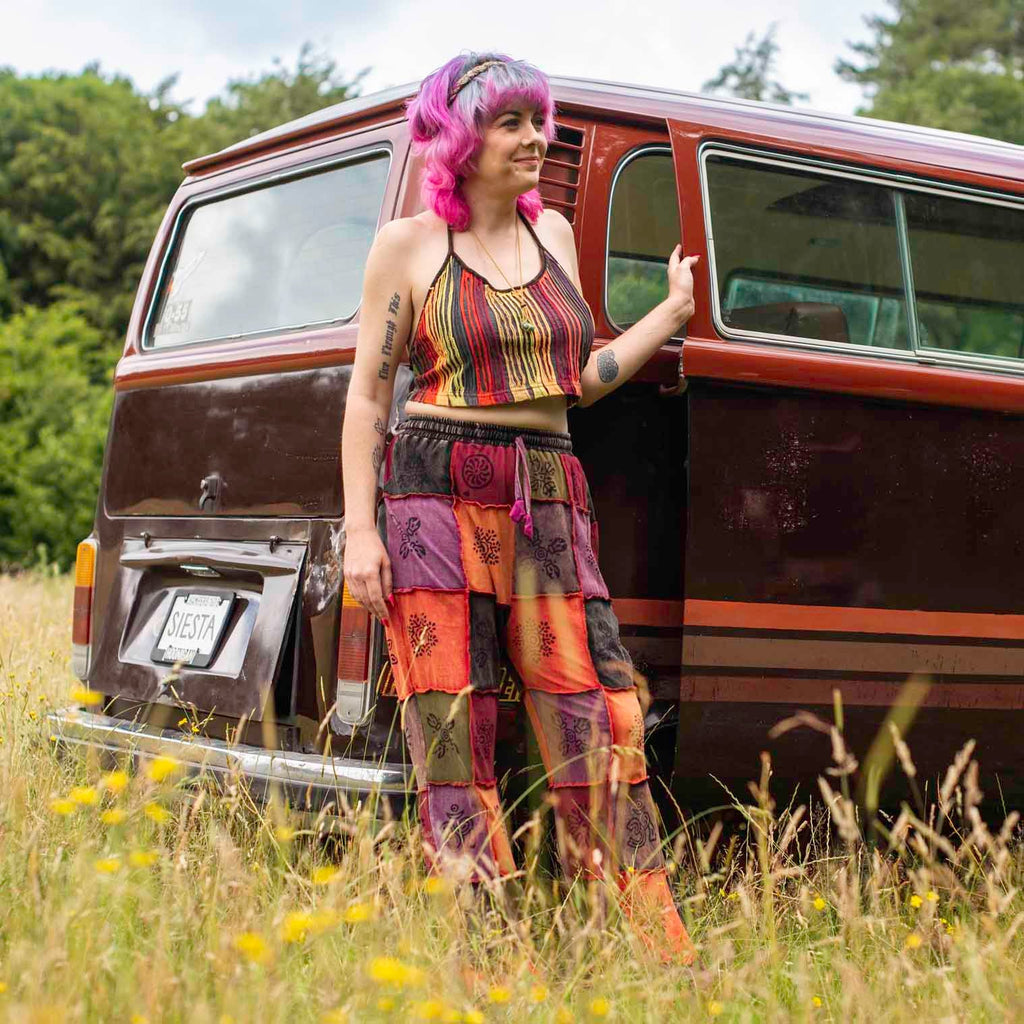 Ripped Cotton Halter Top-Siesta Crafts