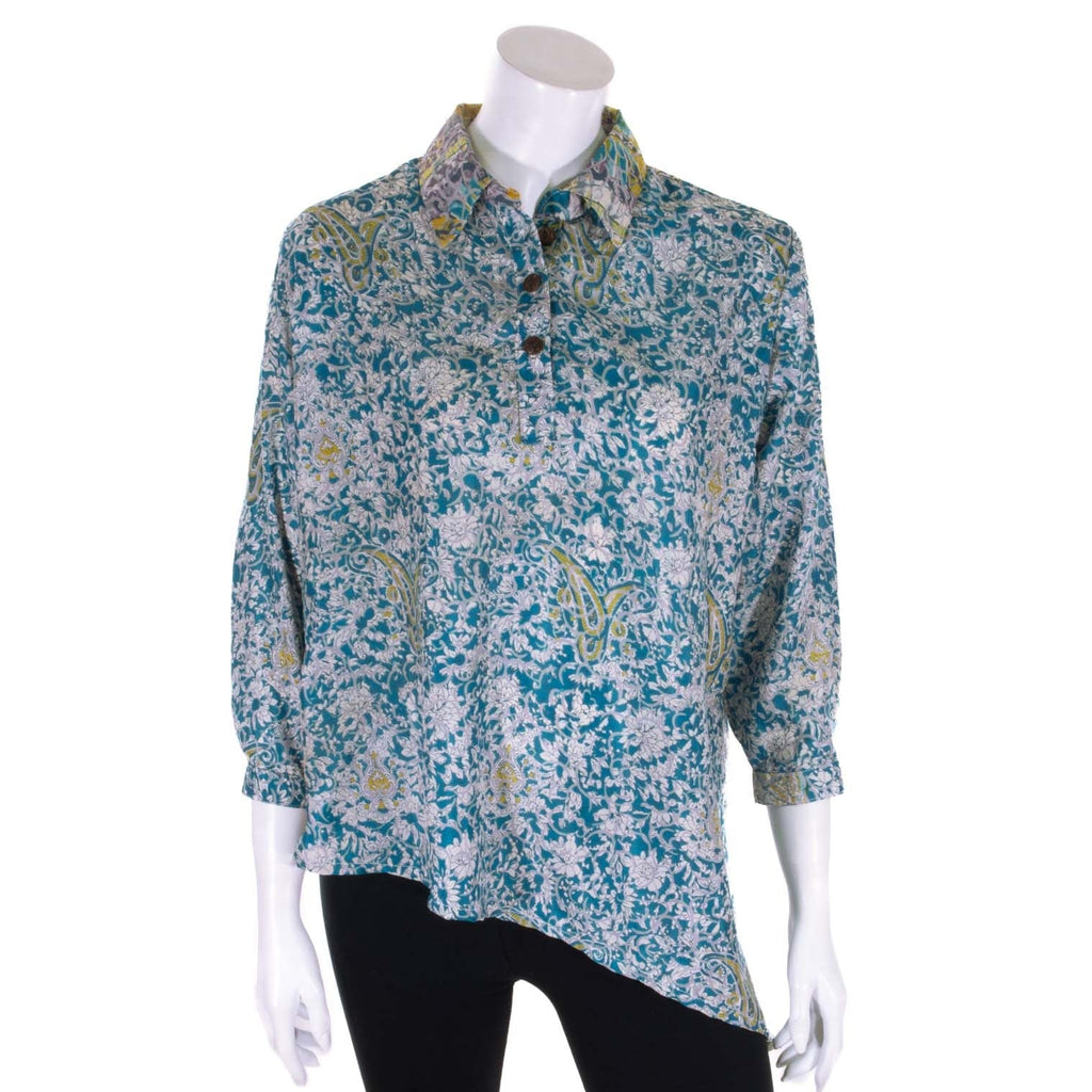 Ladies Recycled Sari Shirt-Siesta Crafts