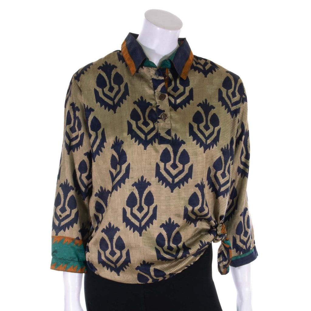 Ladies Recycled Sari Shirt-Siesta Crafts