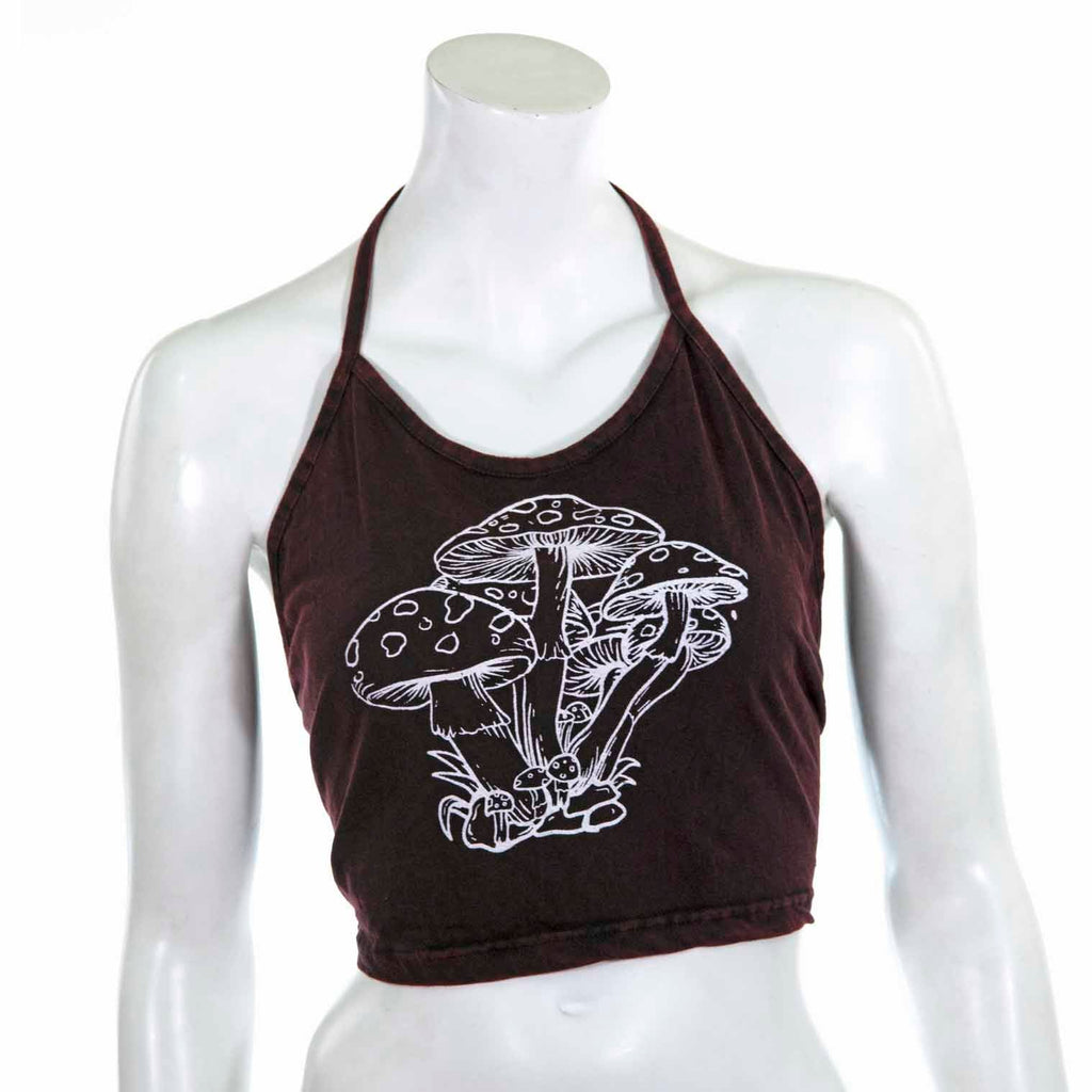 Mushroom Design Halter Neck Top-Siesta Crafts