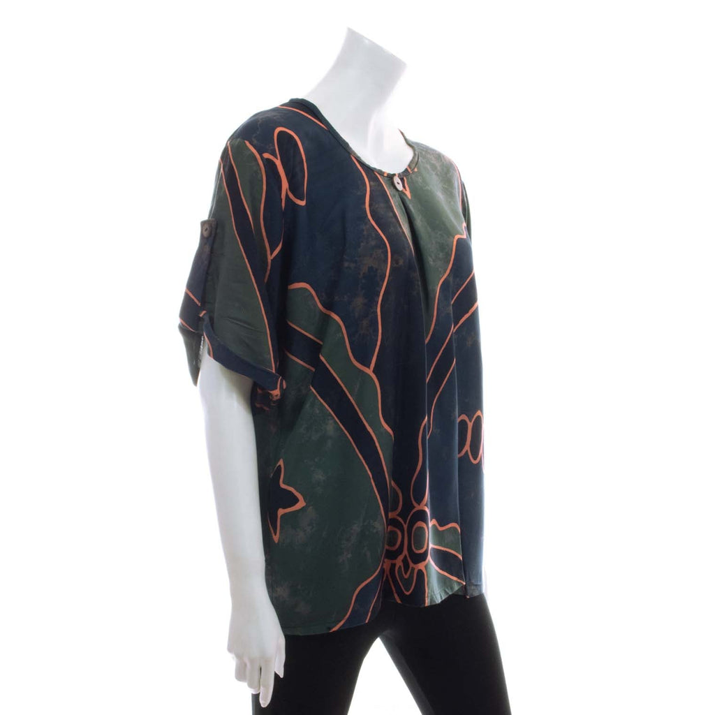 Button Sleeve Top-Siesta Crafts